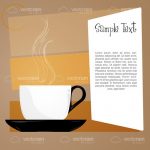Hot Coffee with a Menu and Sample Text